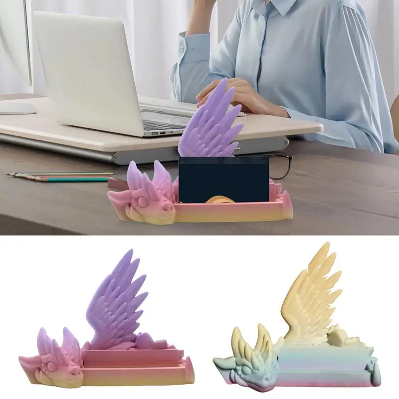 

Витрина для визитных карточек с 3D рисунком дракона, дизайнерская настольная декоративная яркая Многофункциональная подставка для дисплея