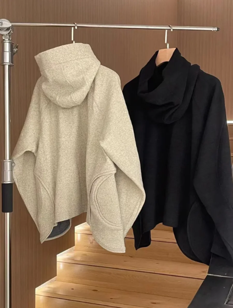

Women Hoodies 2 Colors Irregular Long Sleeve Loose Autumn Winter Pullover