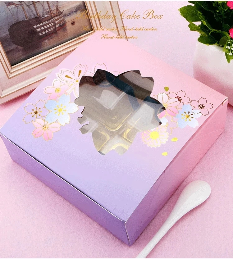 

Упаковочная коробка из крафт-бумаги с окошком, 14,2*14,2*5,2 см, стандартная упаковка для печенья, конфет, шоколада, шт./партия, бесплатная доставка