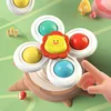 3PCS Suction Cup Spinner Toy Baby Bath Funny Game Educational Toys For Children Girls Boys Infant Sensory Stress Reliever Gift 4