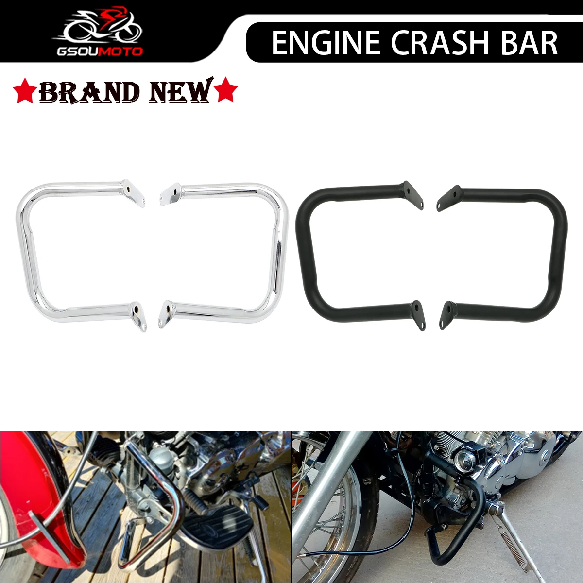 Black Engine Guard Crash Bar – Fits Yamaha V-Star 400 & 650 (1998-2016) 5 thumbnail image