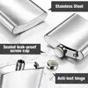 High Quality Stainless Steel Hip Flask Portable Container Whisky Flagon Convenient Leakproof Drinking Bottle Outdoor Hip Flask 4