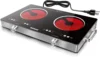 Electric Cooktop 110V, Portable Electric Stove with Handle, Knob Control Electric Hot Plate, Ceramic Infrared Countertop Burner, 1