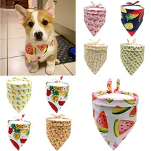Fruit Print Dog Bandana Small Pet Bandana For Dog Cat Cotton Washable Ties Collar Scarf Pet Bibs Grooming Costume Accessories