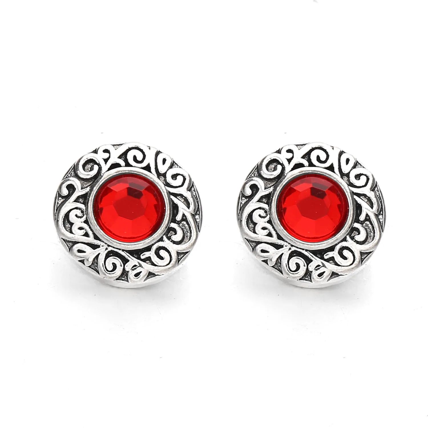 30pcs New Snap Button Jewelry DIY Mini Crystal Rhinestone Flower 12mm Metal Snaps Buttons Charms for 12mm Snap Bracelet