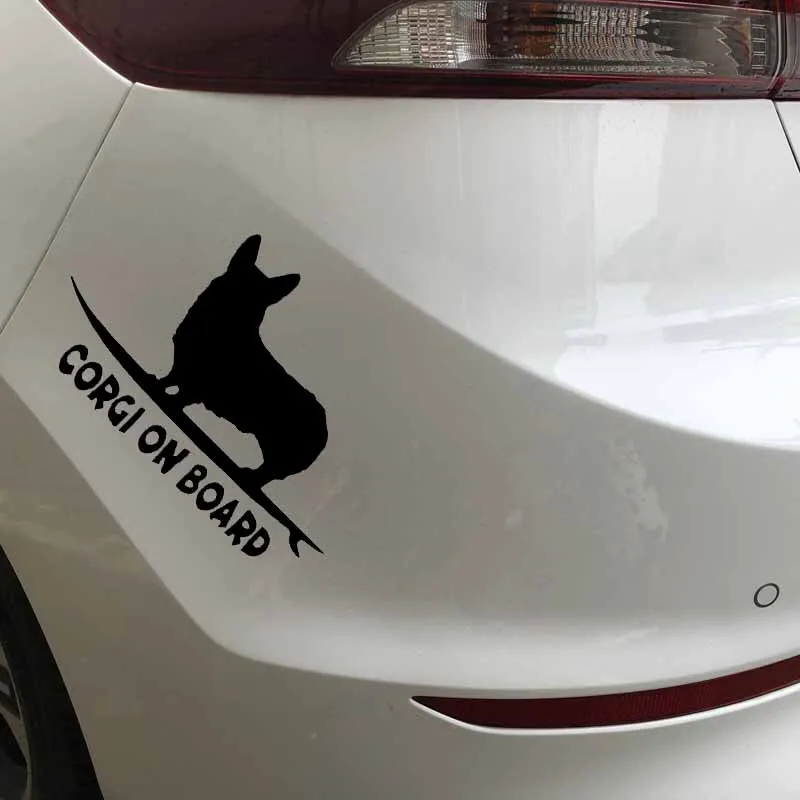 GAETOYEN Adesivo per auto Cane a bordo 15Cm Welsh Corgi Sticker Vetro Adesivo Corgi Adesivo Corgi Adesivo in Vetro Corgi Adesivo Corgi Decalcomania Cane Adesivo Decalcomanie Animali Css1A8980