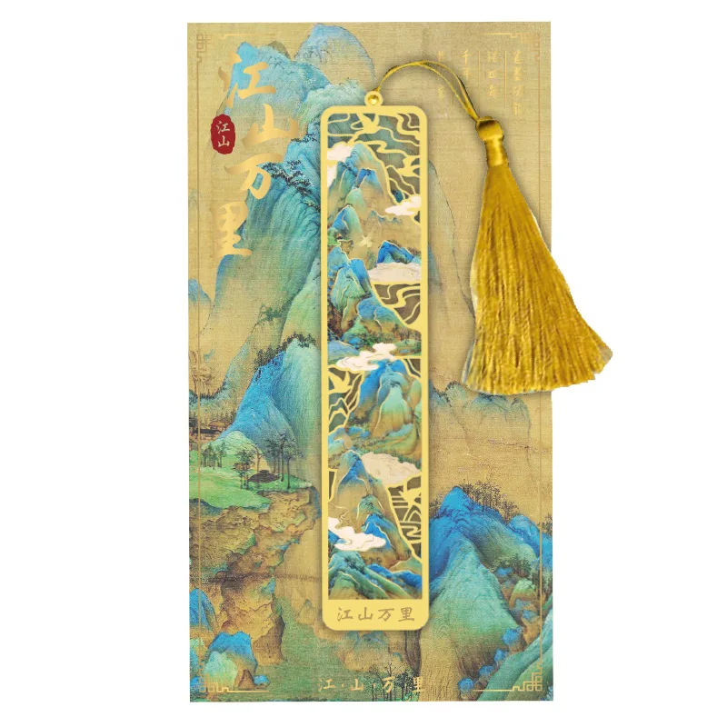 Chinese Style Retro Bookmark Exquisite Metal Bookmarks Quality Aesthetic Stationery Reading Accessories Book Lover Gifts