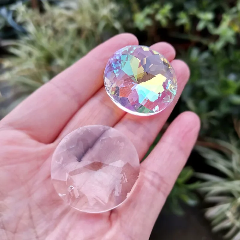 30mm Crystall Suncatcher Sunflower Chandelier Prism Glass Hanging Pendant Faceted Chakra Home Wedding Window Decor Figurine 2pcs sun catcher crystal pendant sun catchers