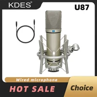 KDES U87 AI XLR Condenser Microphone Professional Cardioid Studio Mic for Recording Podcasting Voice Over Streaming Home Studio