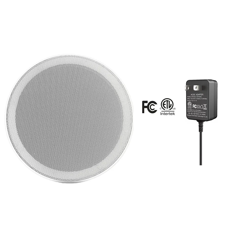 Alto-falante de teto Bluetooth, fundo estéreo Home Theater, amplificador classe D embutido, áudio para hotel, alto-falante 10W, 6"