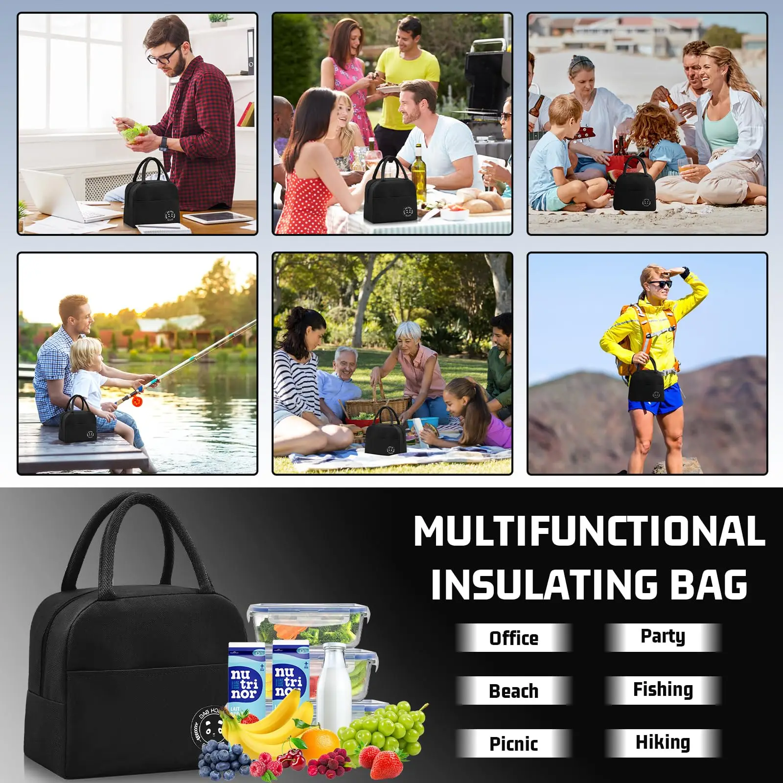 Premium Insulated Lunch Bag with Aluminum Foil Lining