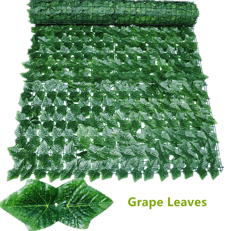 Recinzione Per Privacy Con Foglie Edera Artificiali - Pannello Verde 1,2x3,5m Per Giardino E Balcone