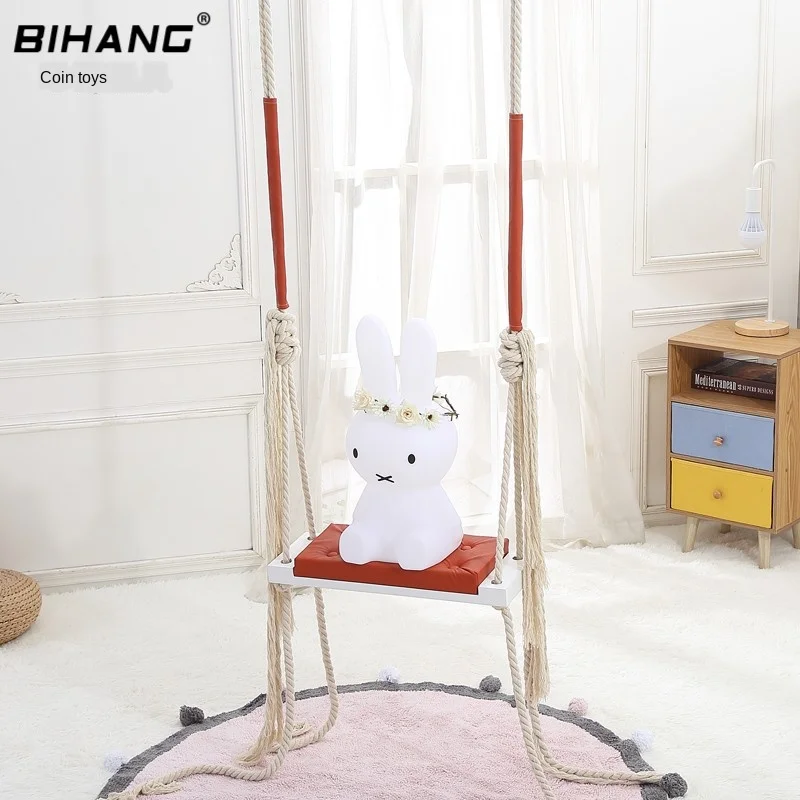 Antiskid and Stable Swing Comfortable Indoor Sitting Tassel Adult Suspended Hanging Chair Balance Perception Without Carpet Doll 4
