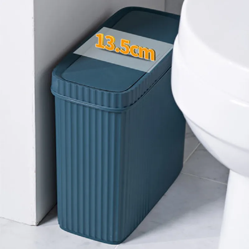 Recycling Bin Trash Can with Lid Bathroom Office Storage Kitchen Goods ...