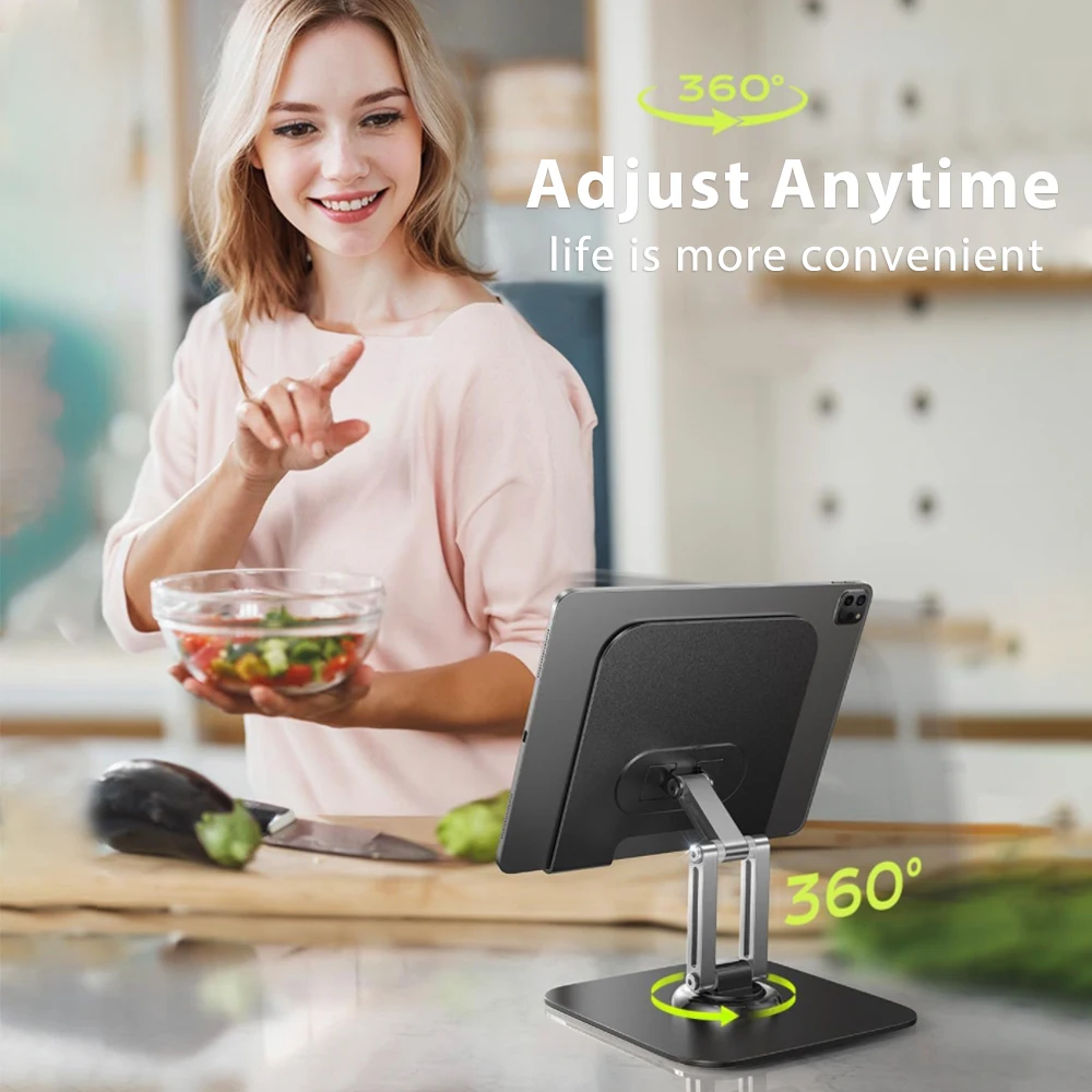 Tablet Holder Tablet Stand 360&deg; Rotatable Foldable Desktop Stand For iPad Pro 13 11 Xiaomi Huawei Samsung Pad Phone Support Portable Bracket mobile phone holder ipad laptop holder