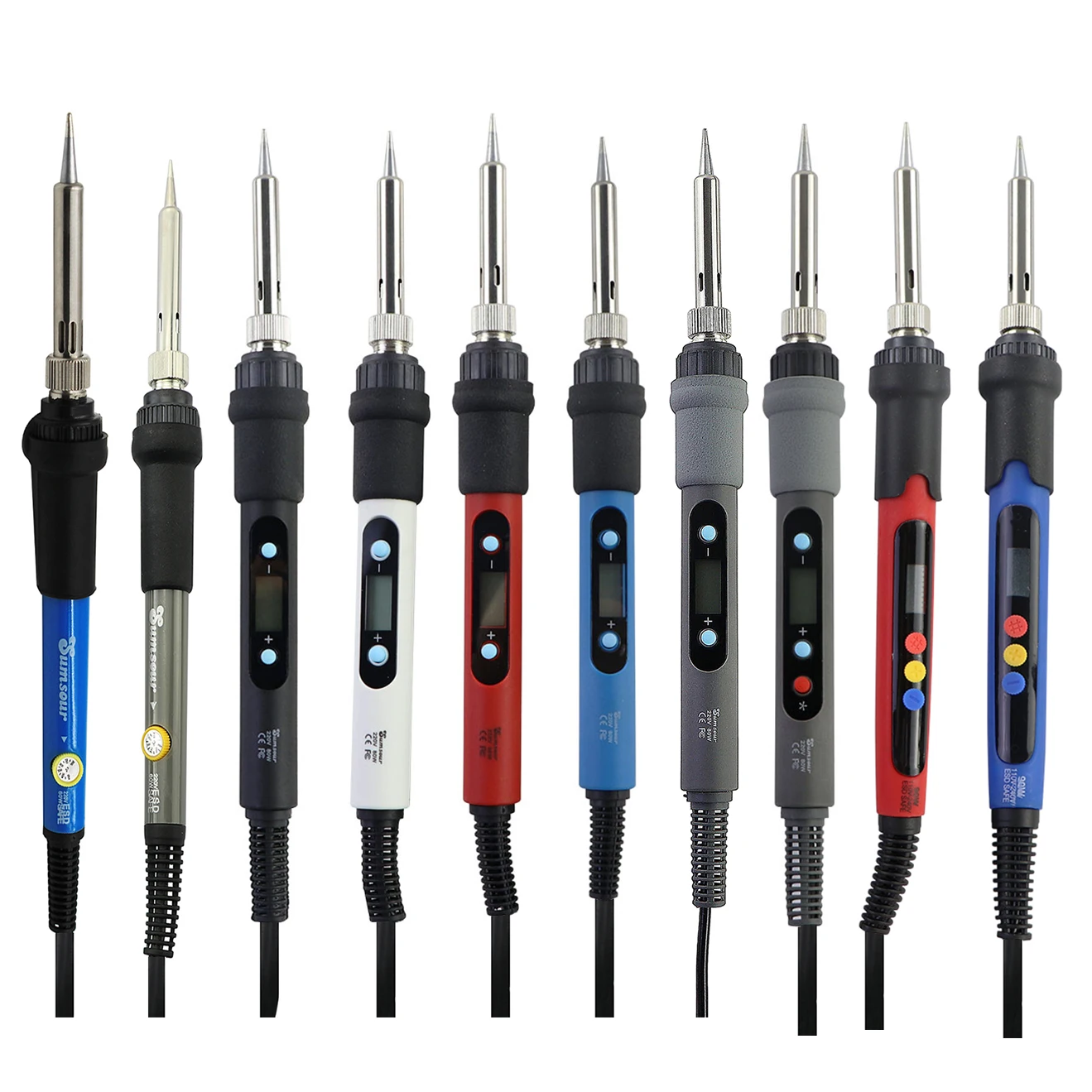 60W 80W Temperature Adjustable Electric Soldering Iron 110V 220V Digital Display Solder Pen Welding Repair Tools