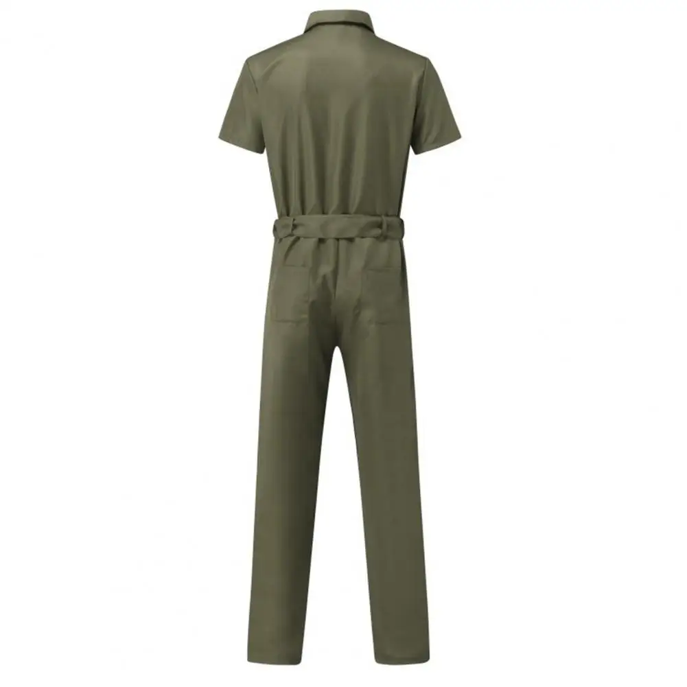 

Простой Рабочий Комбинезон, однобортный однотонный мужской комбинезон, однотонный мужской Модный комбинезон