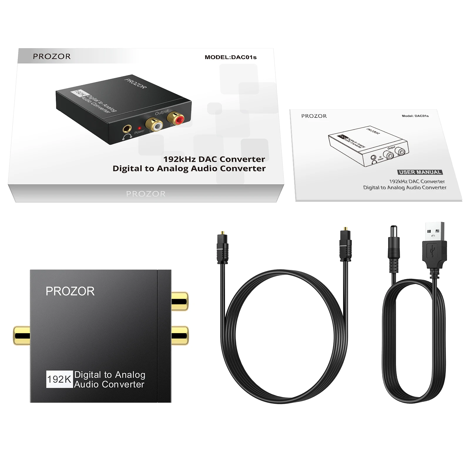 Prozor – convertisseur numérique-analogique DAC, Fiber coaxiale