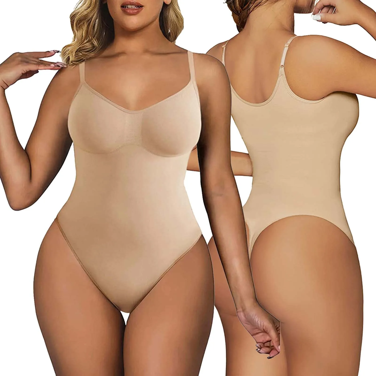 Seamless Bodysuit Shapewear Tummy Control Compress Body Shaper Slimming Sheath Butt Lifter Pants Invisible Under Dress For Women women body shaper