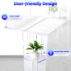 Transparent Acrylic Podium, Durable, Anti-Shatter, Rounded Corners, Sloped Top, Storage Board, Easy Assembly, Eco-Friendly 5