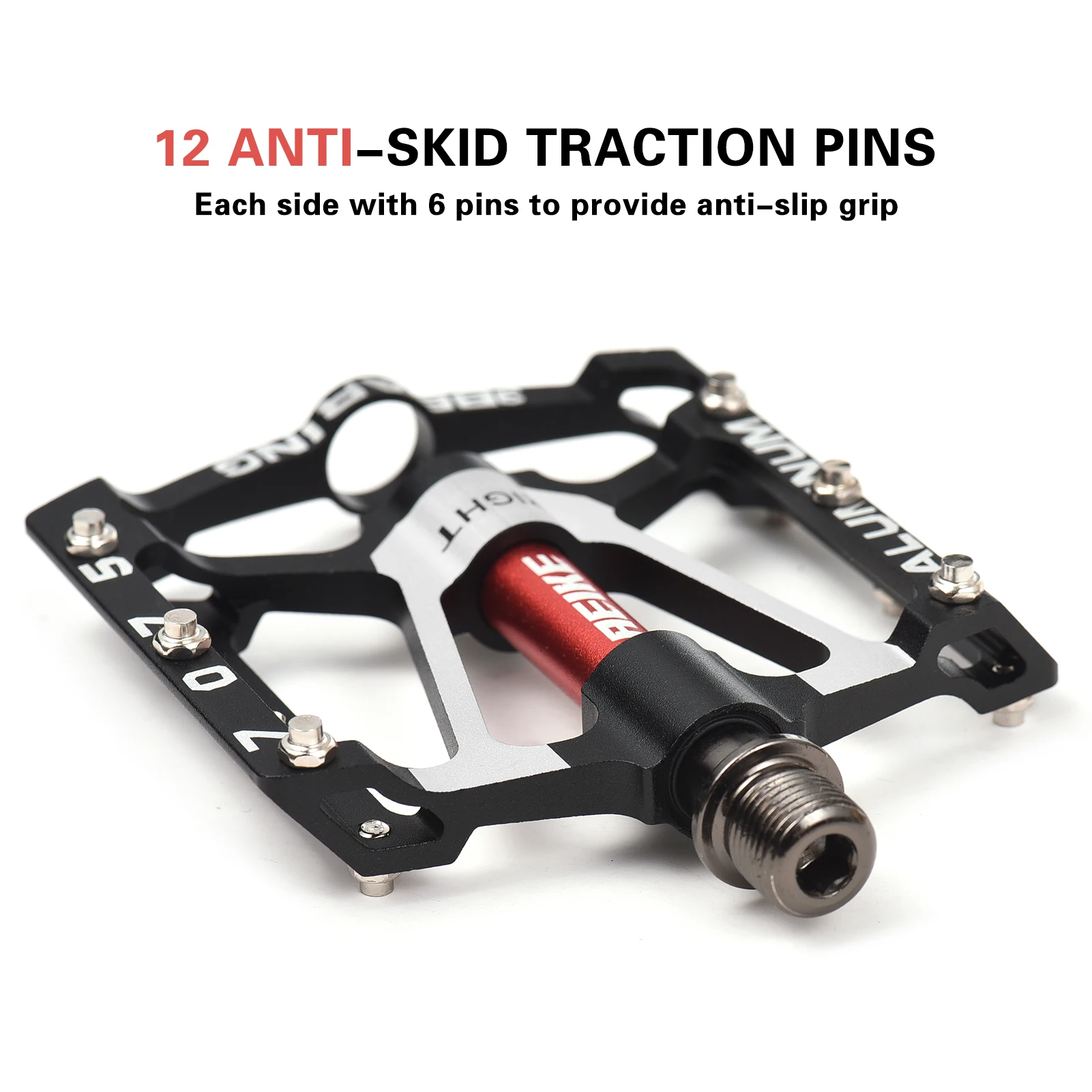 Aeike Mountain Bike Pedals Lightweight Aluminum Bicycle Pedals MTB Road Bike Cycling Pedals Platform