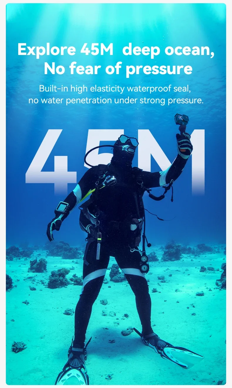 Dive Housing for GoPro Hero 9-13 - Waterproof Case with Anti-Fog Coating & Reinf