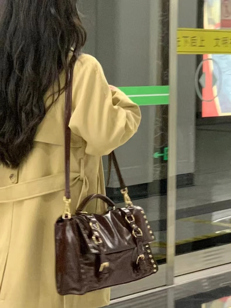 High Grade Women Man Fold Over Huge Capacity Campus Laptop Satchel Shoulder Purse Messenger Crossbody Bag