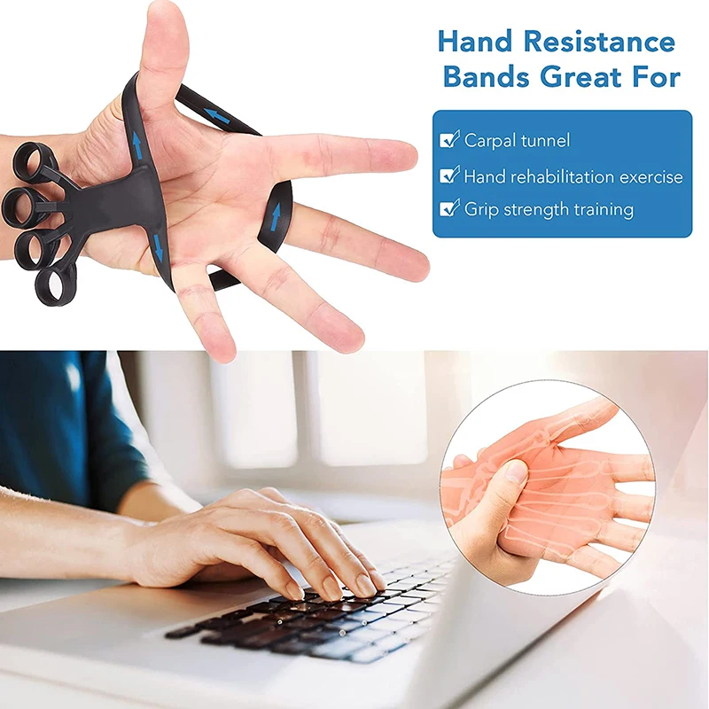 

Silicone Grip Device Finger Exercise Stretcher Arthritis Hand Grip Trainer Strengthen Rehabilitation Training To Relieve Pain