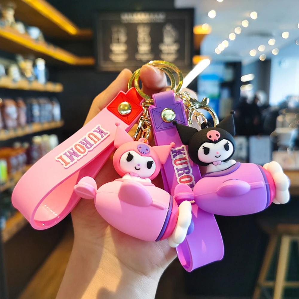 

Милый брелок Hello Kitty, новинка, брелок Sanrio Kuromi, мультяшный Школьный рюкзак, подвеска для автомобиля, брелок для сумки, кольцо для ключей, маленький подарок, оптовая продажа