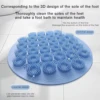 Wall Mounted Back Scrubber Mat with Suction Cups Body Scrubber Soft Exfoliate Back Scrubber Massage Pad Bath Brush Foot Scrubber 3