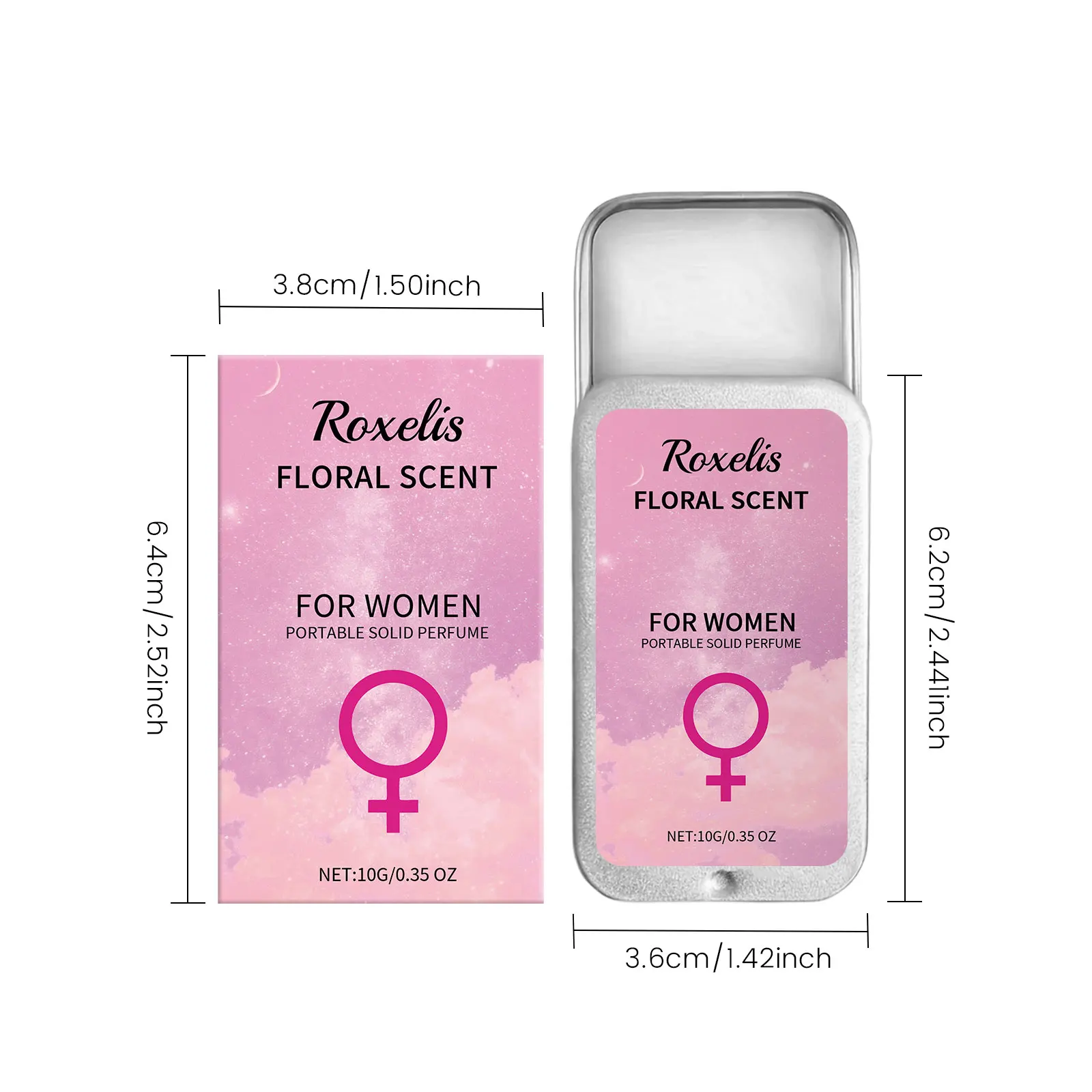 Roxelis Tragbares festes Parfüm für Damen, blumiger Duft, fester Parfümbalsam, ideal für unterwegs_voghion.com