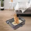 Portable Cat Litter Box Carrier Lightweight Foldable Easy to Carry Pet Supplies Travel Litter Tray Case for Hotel Stays Car 2