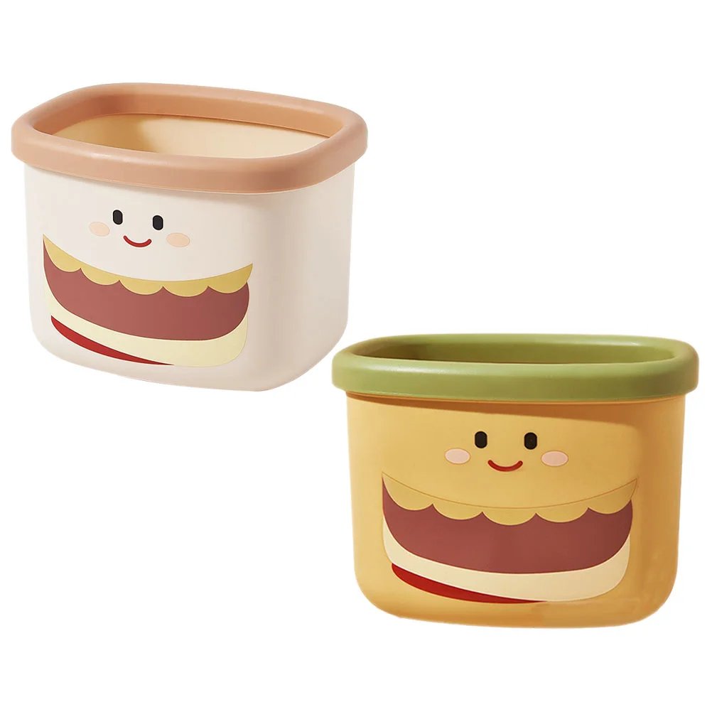 

2pcs Mini Trash Can Cute Hamburger Desktop Small Trash Can Countertop Garbage Can