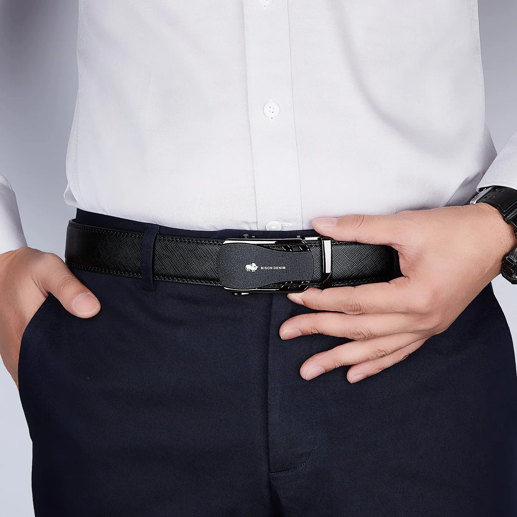 Luxury Brand Business Belt Men Top Quality Genuine Leather Waist
