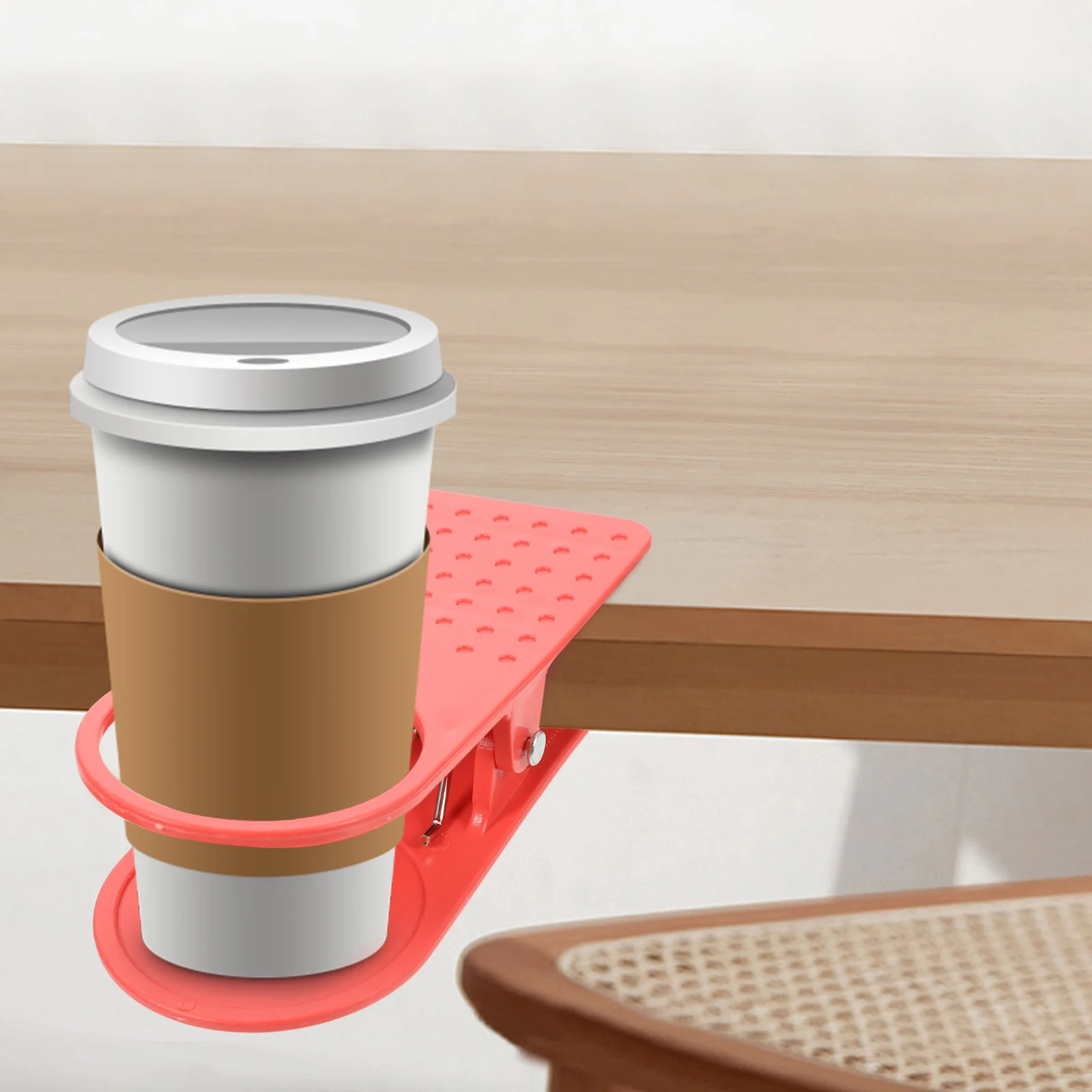 Plastic Clip On Table Cup Holder Clip Clamp (Random Color) Table cup clip cup clamp Cup clip for office