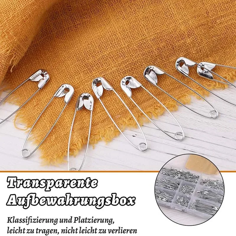 Sewing Pins 50/100Pcs 19/22/27/32/38/45/55mm Rust Resistant Silver Durable For DIY Crafts Sewing Accessories