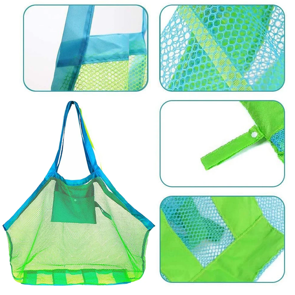 Sac de plage pour jouets pour enfants, grands sacs de rangement en maille,  outil de dragage de sable, sac de rangement lancé par les enfants, sac à  provisions pour femmes - AliExpress