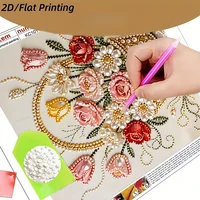 1 set, new DIY pearl painting, flower, pattern, diamond painting kit frameless 3
