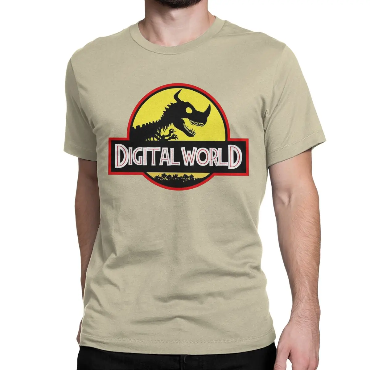 thumbnail image 1 of Camiseta de dinosaurios del mundo digital para hombre y mujer, camisetas de algodón de anime Digimon, camiseta novedosa de manga corta con cuello redondo, camiseta para adultos, 1 of 7