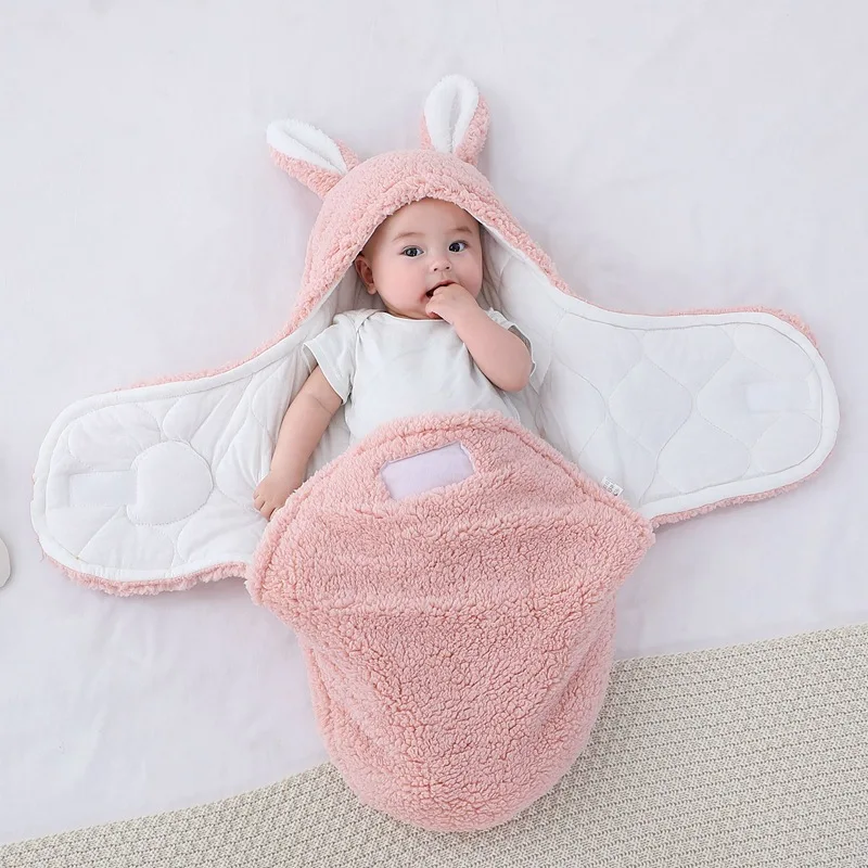 Manta Para Bebé Recién Nacido De 0 A 6 Meses, De Punto Con Diseño De Ropa  De Dormir Orejas De Conejo, Envolvente - Mantas De Bebé - AliExpress