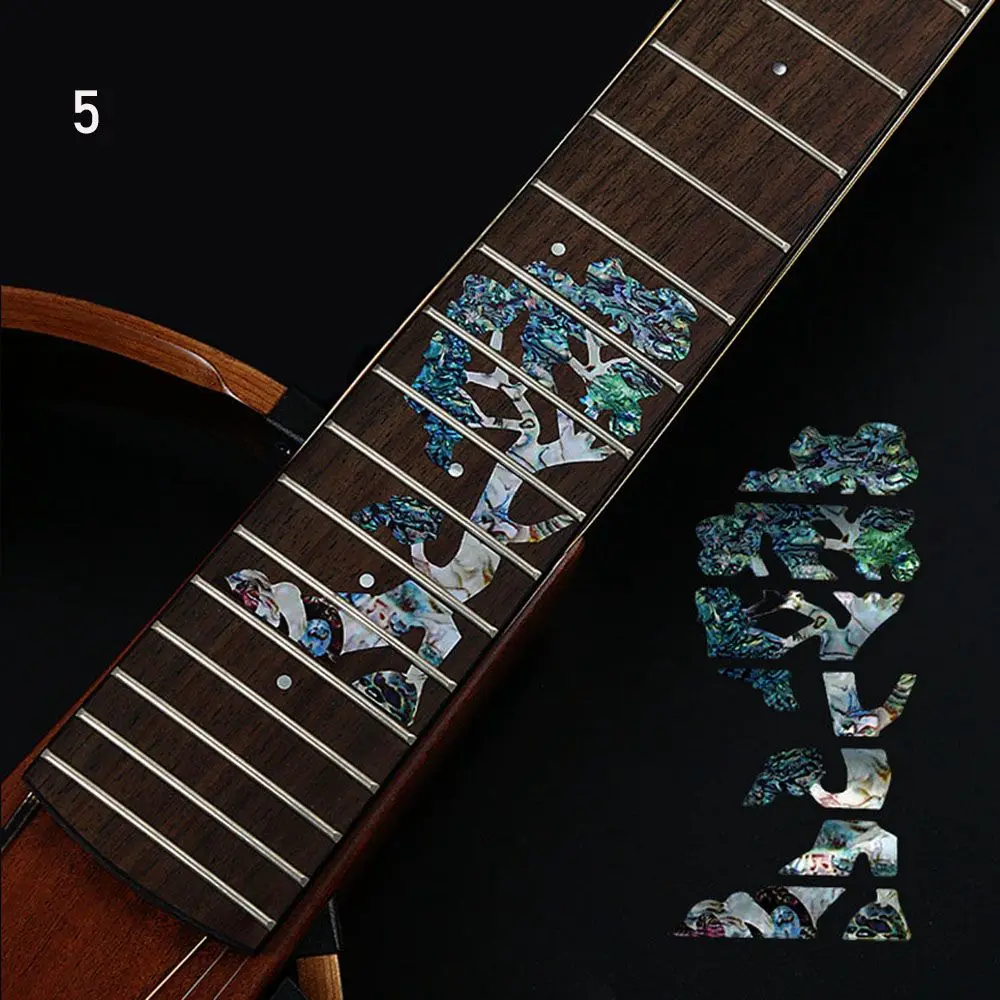 Instrument Decorations: Ultra Thin Cross Inlay Fretboard Stickers for Electric Guitar Accessories