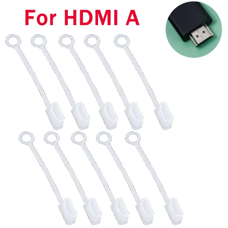 Type C Port Clear Dust Plug Cover with Anti-Lost Rope - Universal Protector Caps