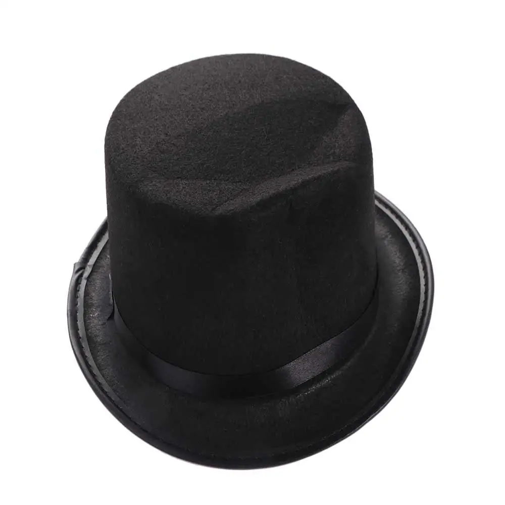 Party Supplies Black Cosplay Halloween Props Fancy Dress Costume Bowler Top Hat Magician Top Hat Retro Top Cap Performed Hat