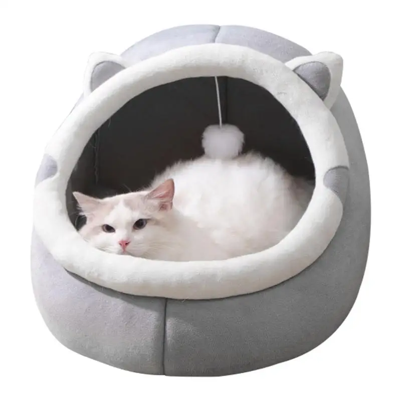 

Comfortable Cat Bed Cave All Season Interesting Cat Sleeping House Indoor Kitten Bed With Removable Nest Pad For Pets Supplies
