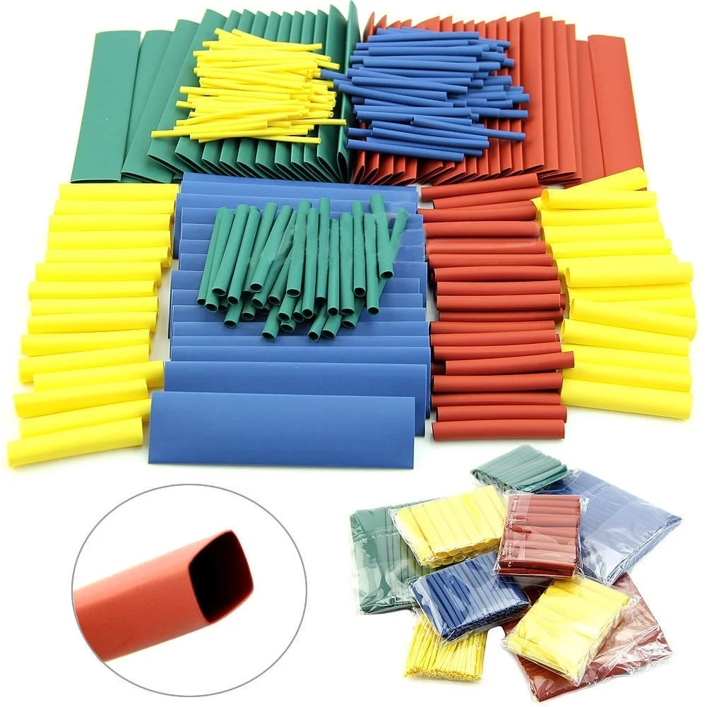 Car Electrical Cable Tube Kits 328 Pcs Heat Shrink Tubing Wrap Sleeve Assortment 8 Sizes Mixed Color Hand Tools Combination | Инструменты