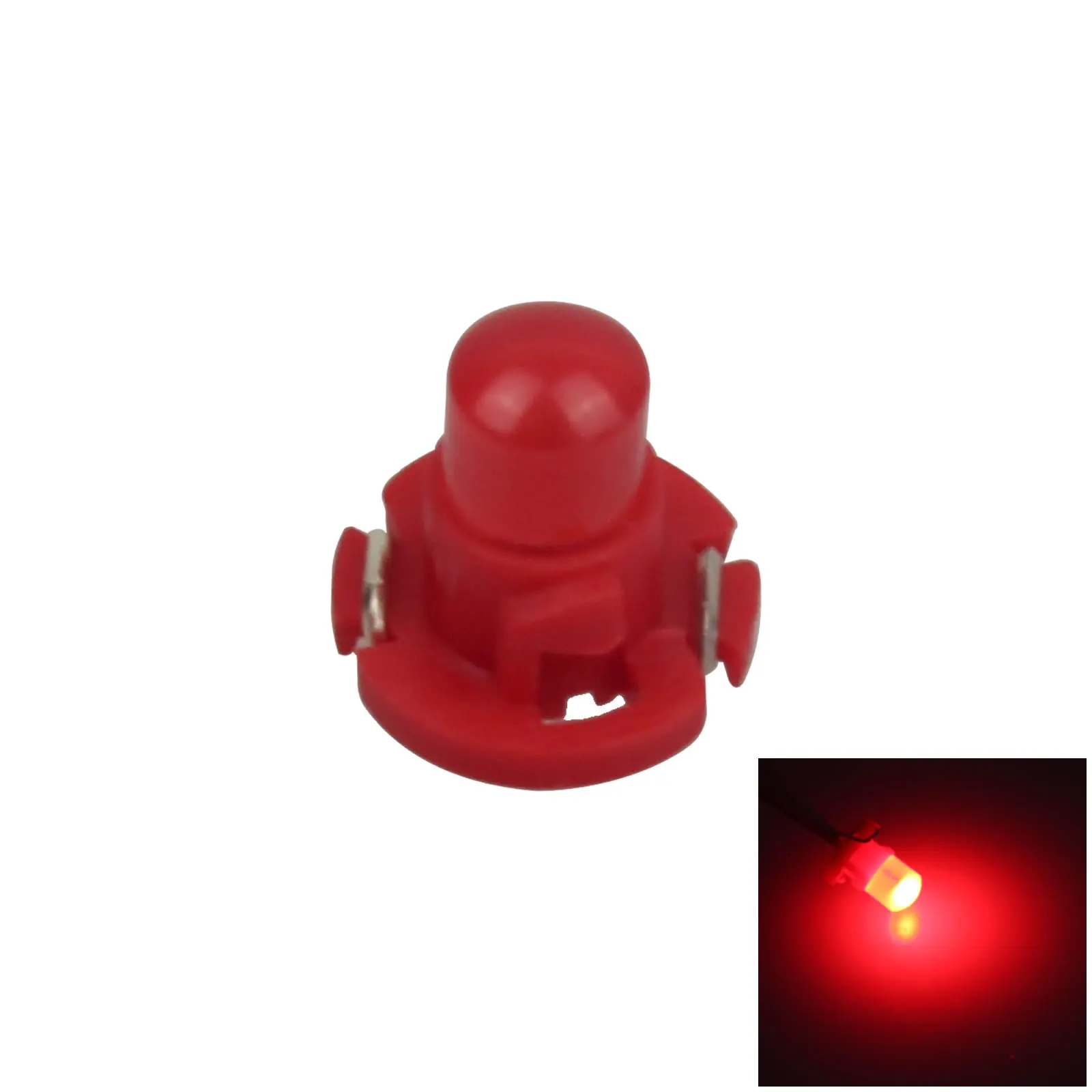 1X Red Auto T4.2 Lampada Neo Dash Twist Socket Hvac Instrument Light 1 Led Muslimyz2960