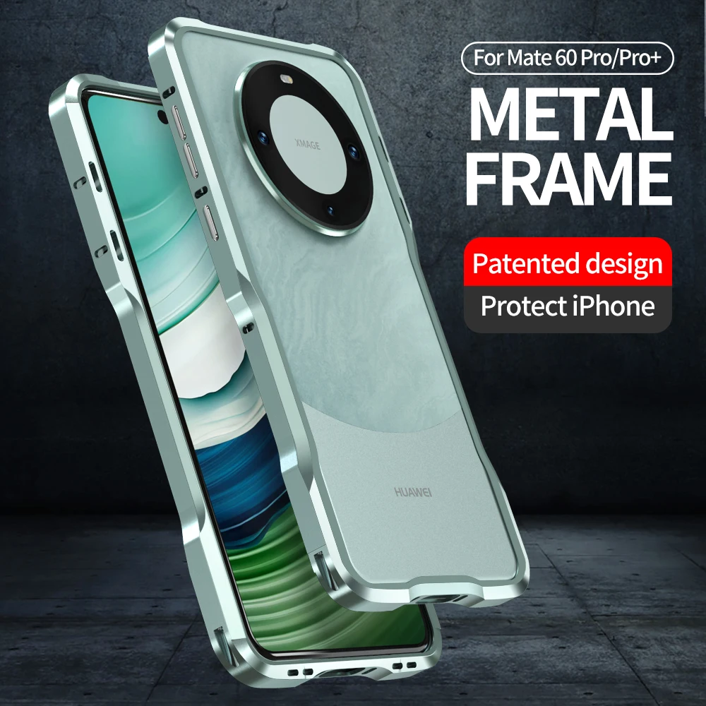 Matching Dual Colors Metal Frame For Huawei Mate 60 Pro Mate60 Pro Mate 60Pro Anti fall Aluminum Alloy Bumper Case Cover