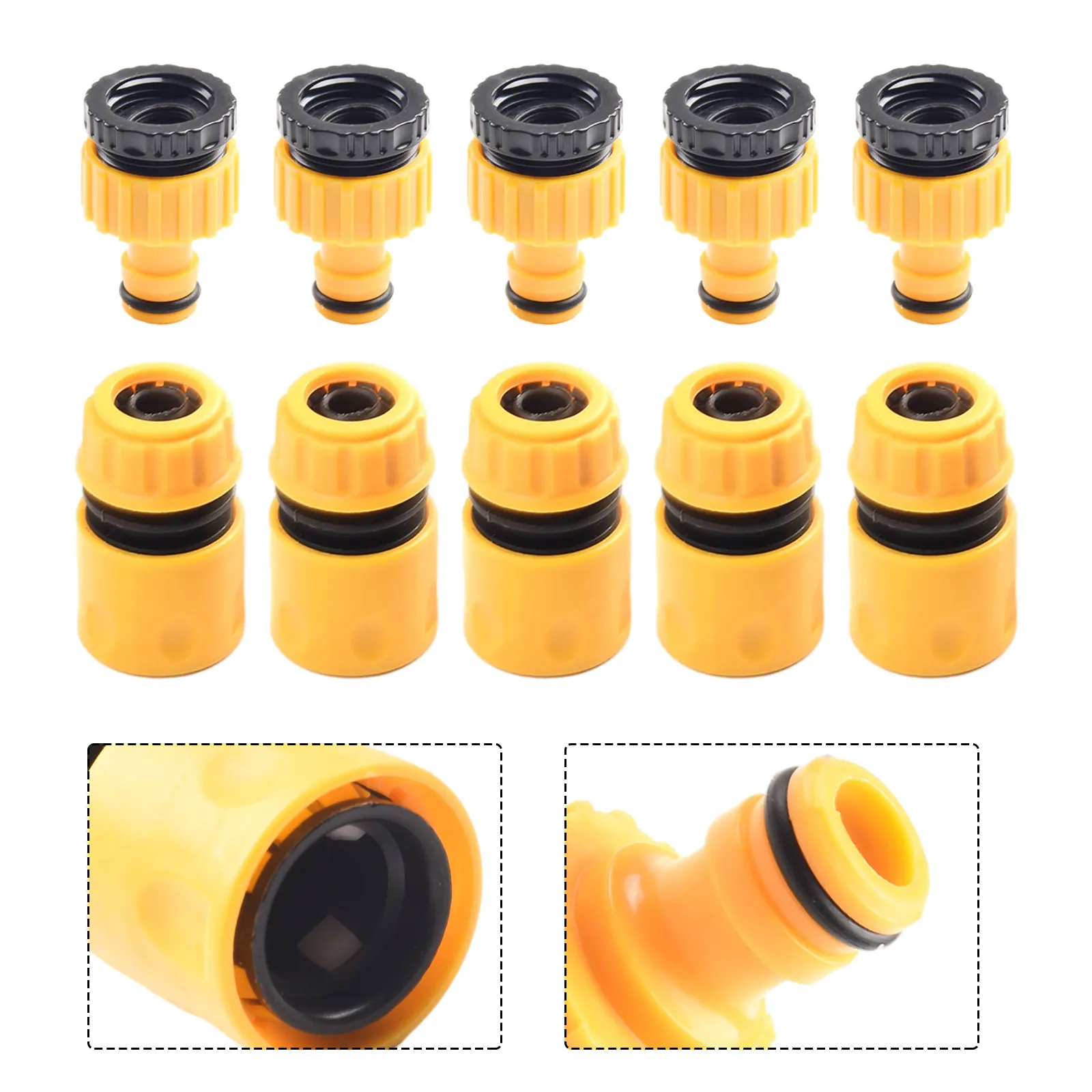 

Affordable Tap Adapter & Quick Fitting for Garden Hose Easy to Disassemble Suitable for Car Wash and Garden Irrigation 10 pcs