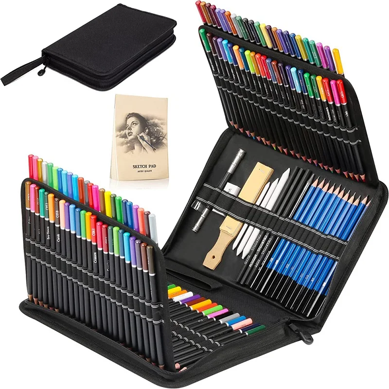 145pcs-drawing-colored-pencils-set-professional-sketching-graphite-woodless-pencils-12-different-hardness-for-artists-beginners