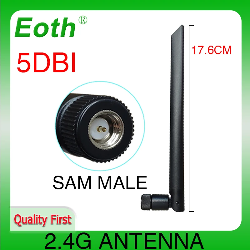 EOTH 1 2pcs 2.4g antenna 5dbi sma male wlan wifi 2.4ghz antene pbx iot module router tp link signal receiver antena high gain 2pcs 4g sma external antena 5dbi e5186 b880 b315 b310 b525 b535 b593 b880 levels surveying equipment total stations accessories